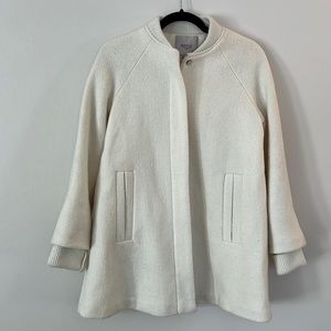 Zara Wool Ivory Swing Coat